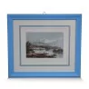A work "View of Rolle, Lake Geneva" signed Loppe and Arnoult fils - Moinat - Prints, Reproductions